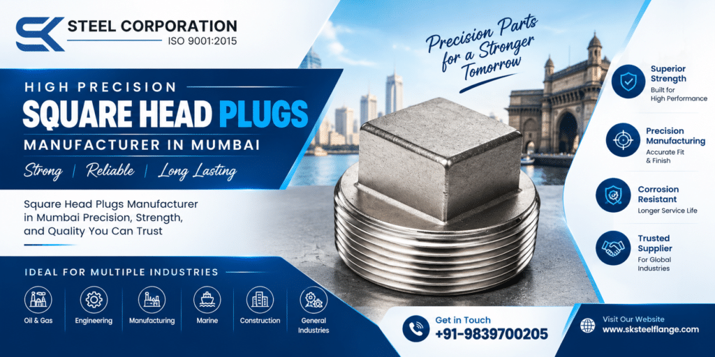 Square Head Plugs Manufacturer in Mumbai